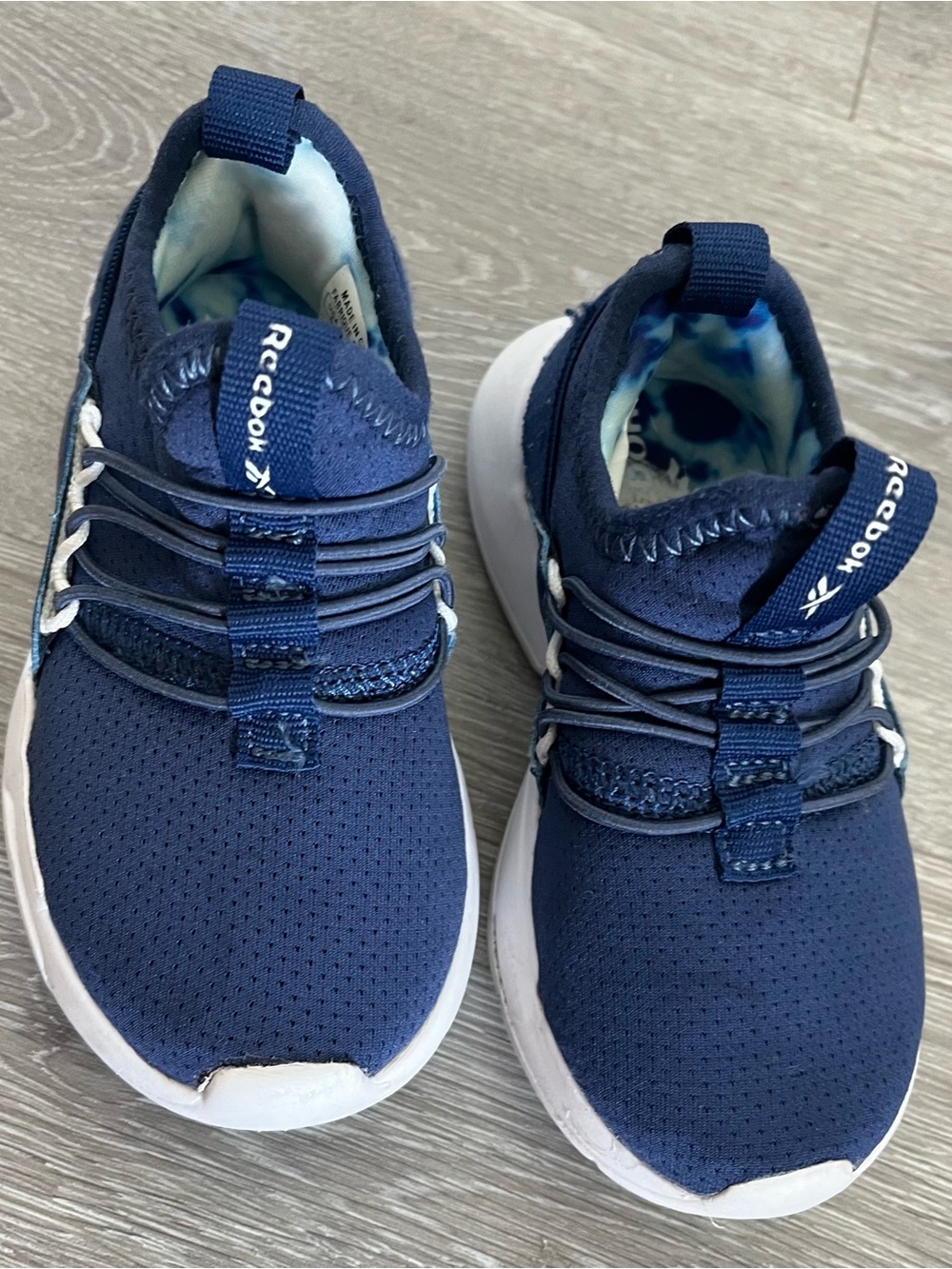 Reebok Toddler Navy and White Slip-On Athletic Sneakers